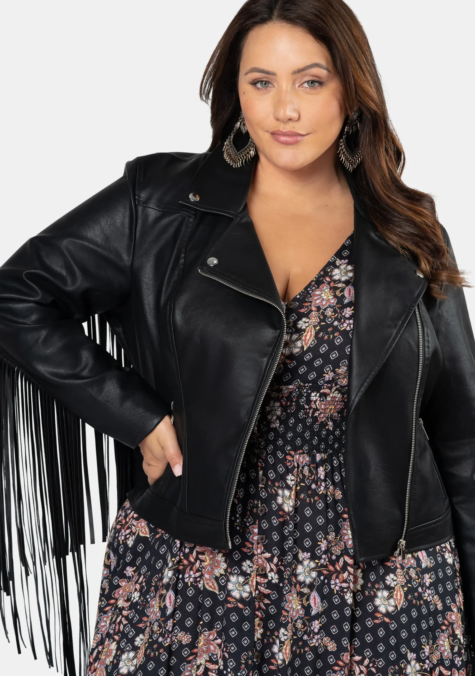 Star Dancer Fringe PU Jacket