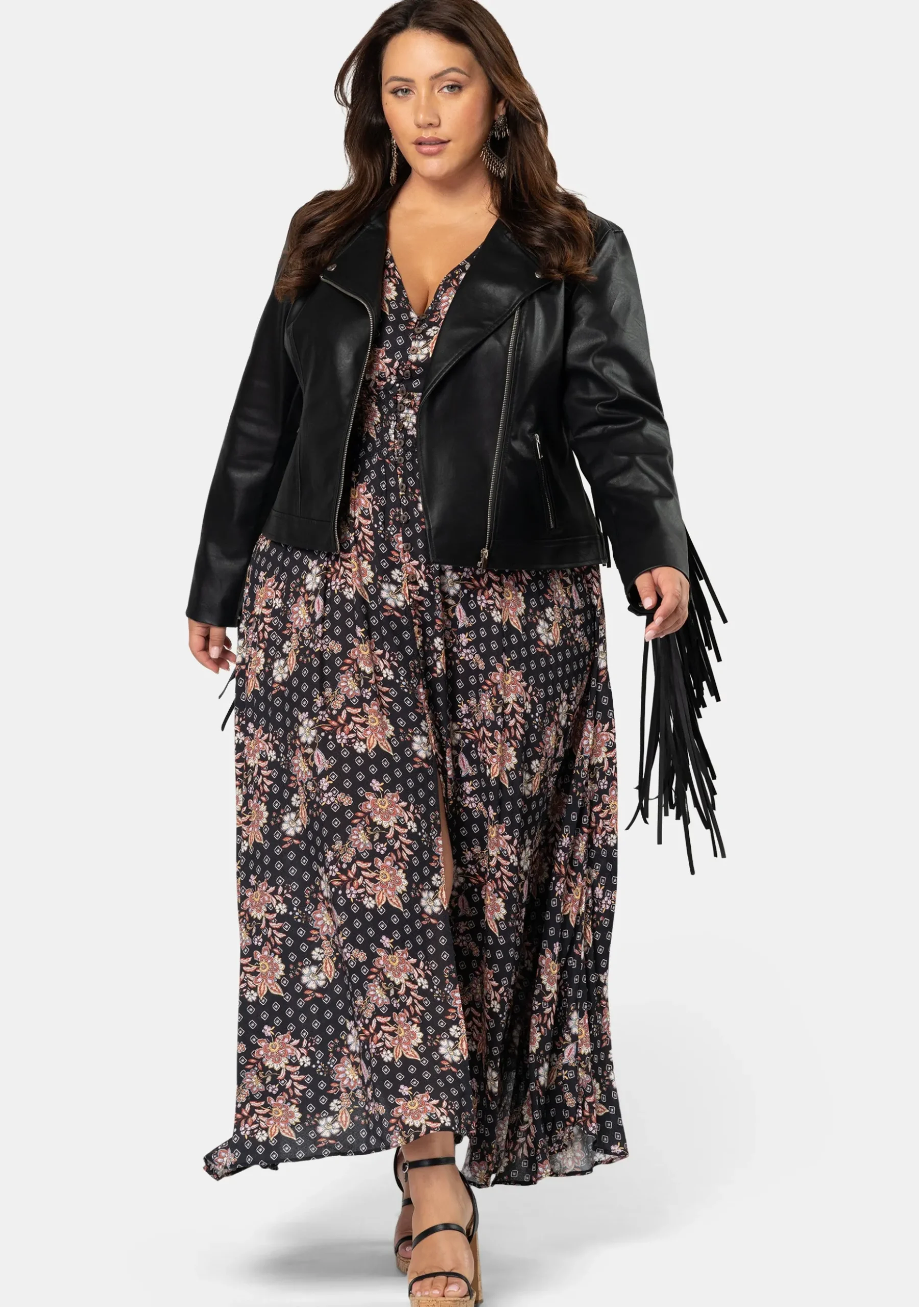 Star Dancer Fringe PU Jacket
