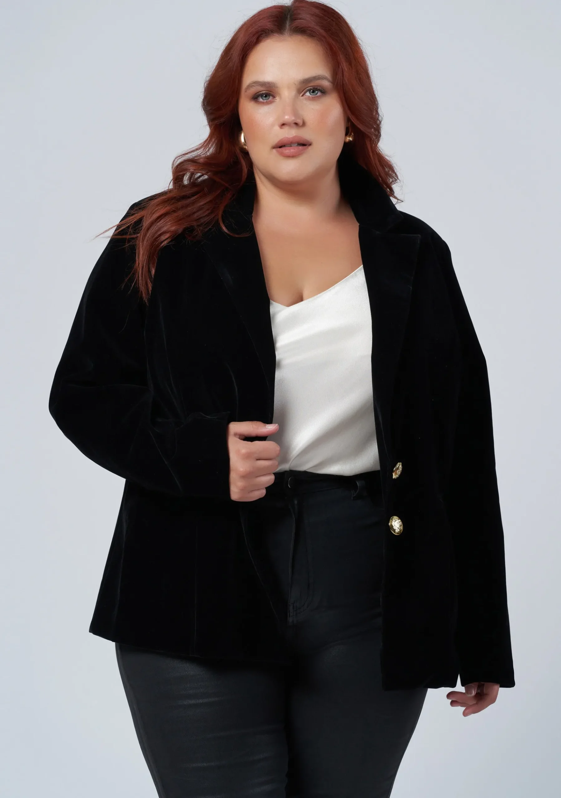 Suddenly Fine Velvet Blazer