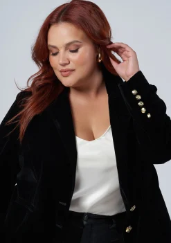 Suddenly Fine Velvet Blazer