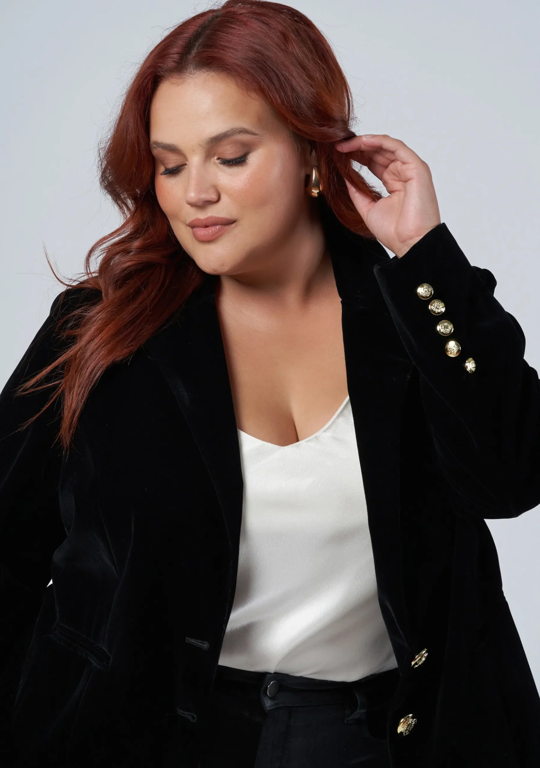 Suddenly Fine Velvet Blazer