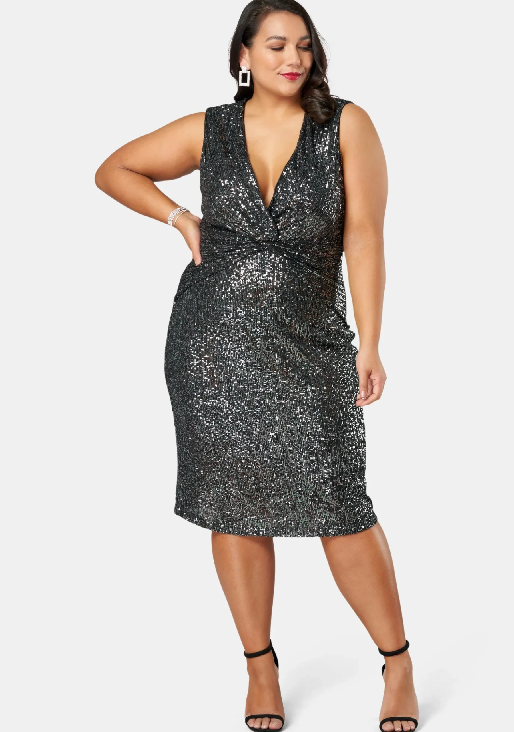 Twist Of Seduction Sequin Dress