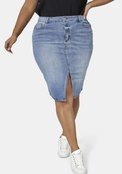 Two Men Down Denim Skirt