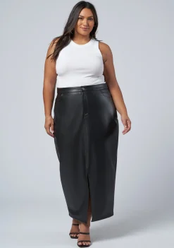 Uppercut Zip Midi Skirt