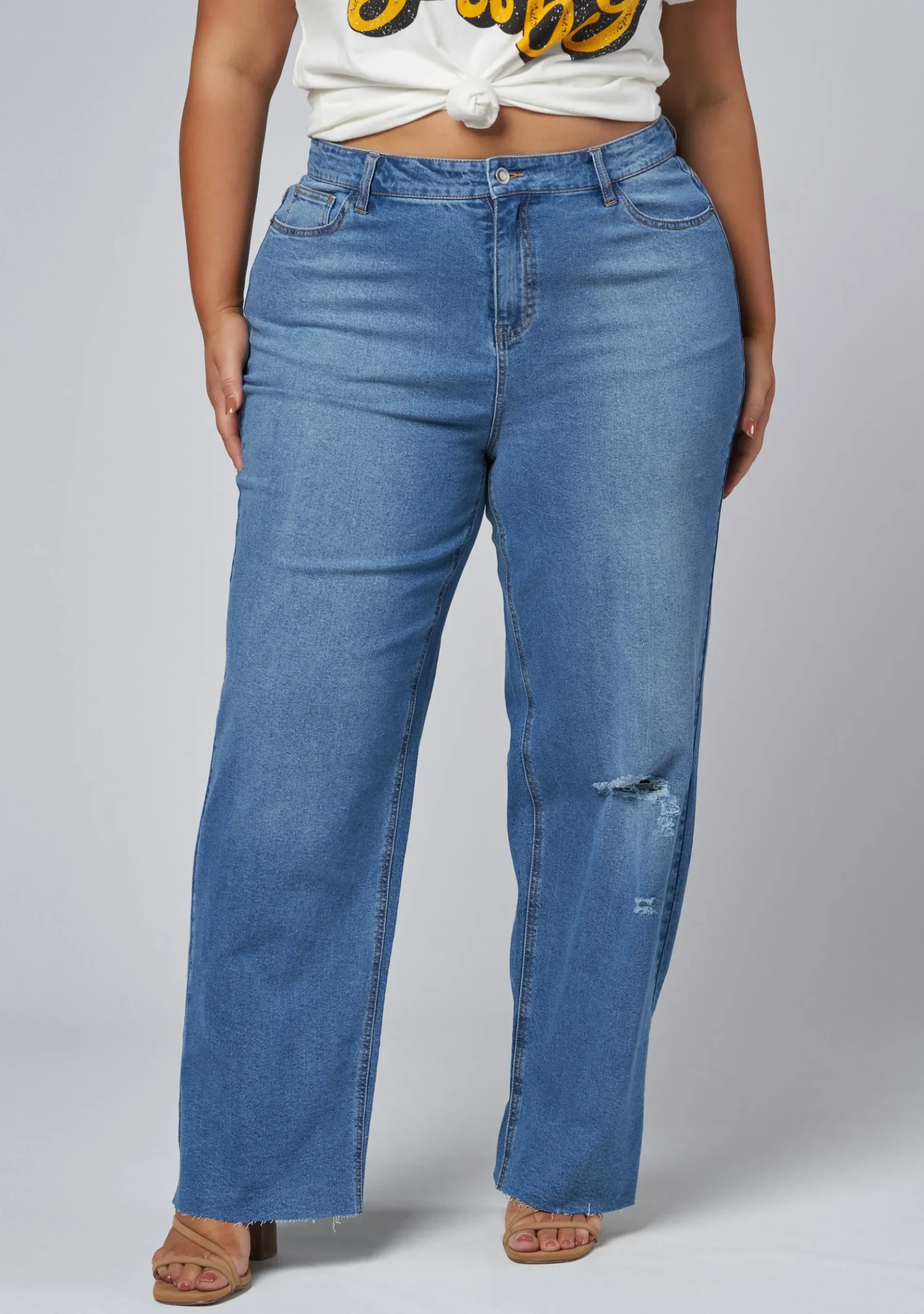 Wild Roses Straight Leg Jean